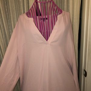 Pink silky blouse
